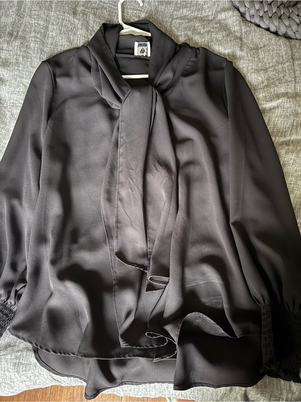 Anne Klein Black Bow Blouse